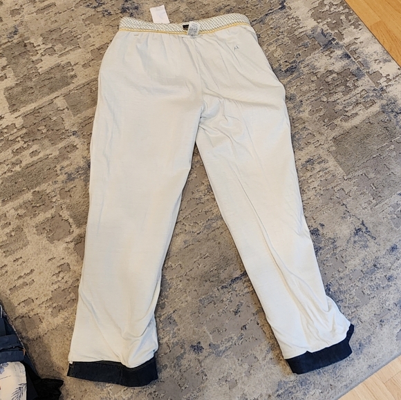 Lands' End Lined Cargo Jeans Darkwash Straight 7 Pockets Size 14 - Picture 7 of 16